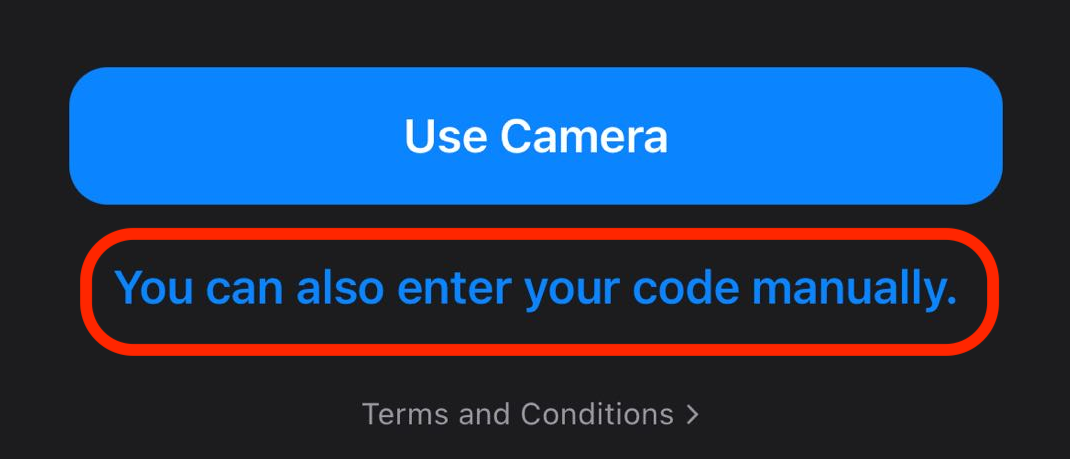 步骤4:手动输入代码并兑换